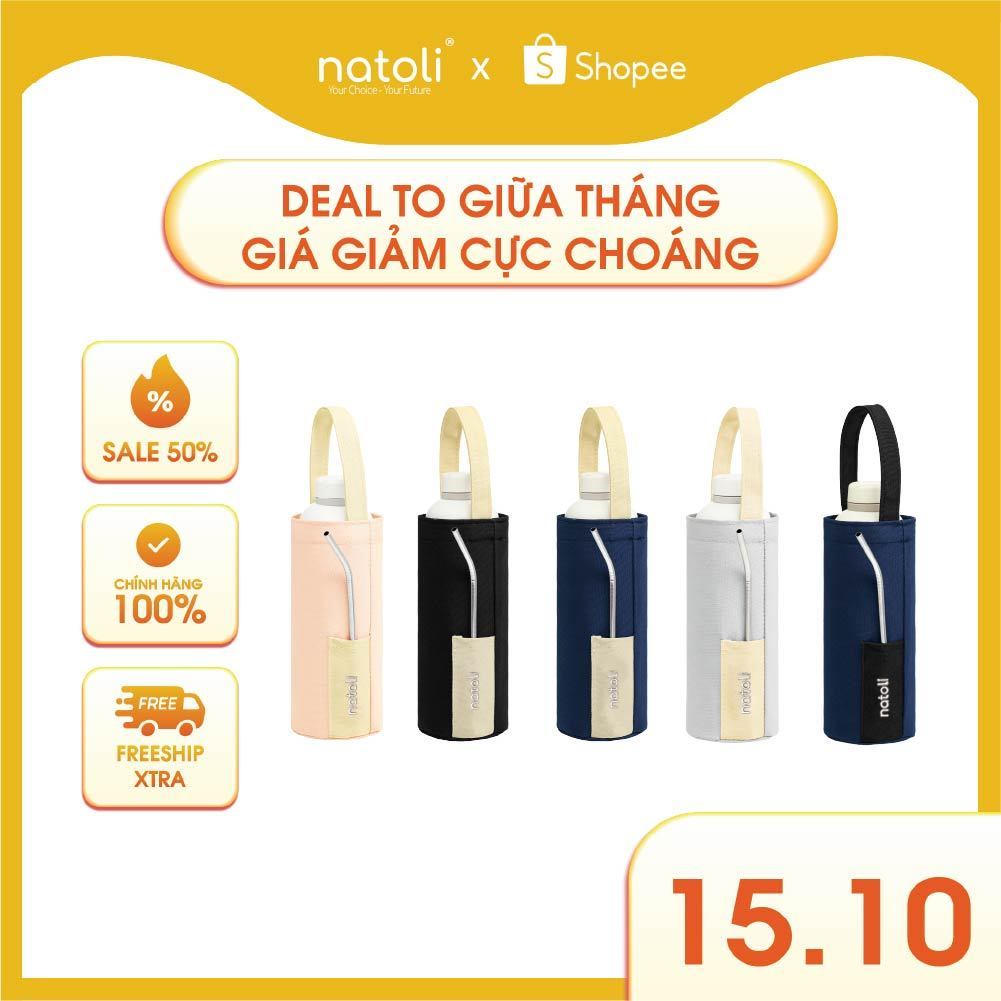 Túi đựng bình giữ nhiêt NATOLI, chất vải dày dặn có quai xách đựng ly cốc, bình nước cao cấp BST Sturdy Bottle Pouch T29