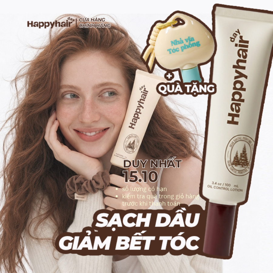 Happyhair day Lotion giảm dầu bết tóc, lưu hương thơm lâu 100ml - Santal Perfume MỚI