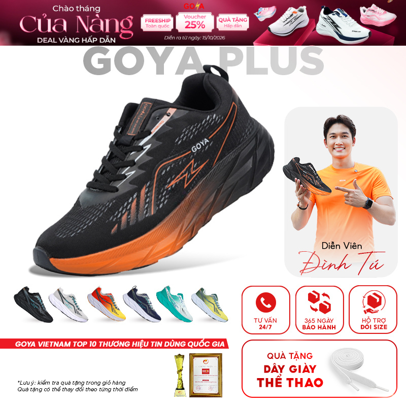 Giày thể thao chạy bộ nam nữ Goya Plus năm 2026 Công nghê EVA Foam mới nhất…