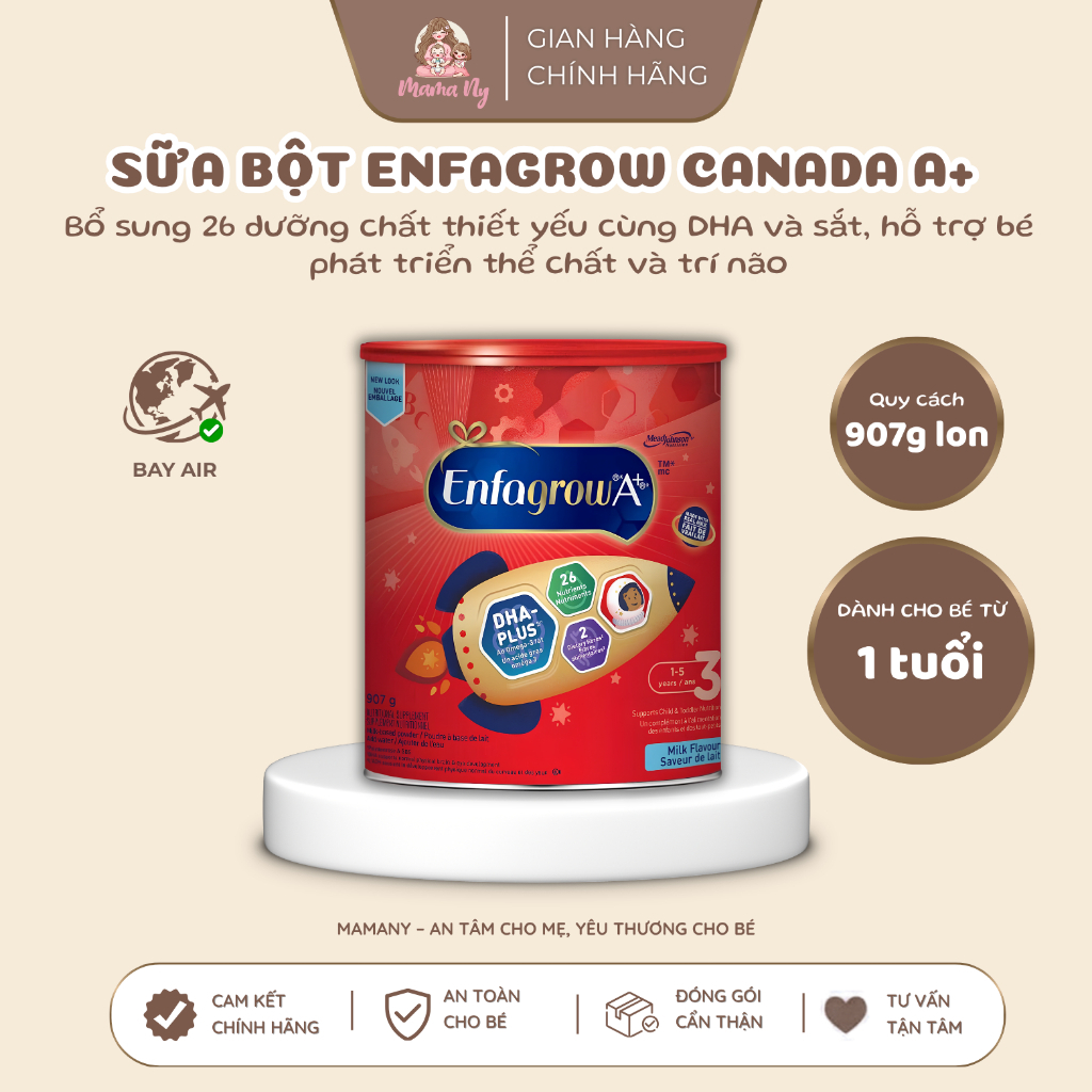 SỮA ENFAGROW A+ DHA PLUS CANADA 907g (NẮP ĐỎ)