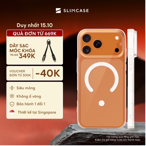 Ốp lưng UNIQUE iPhone 17 / 16 / 15 Series SLIMCASE - Không ố vàng, siêu mỏng…