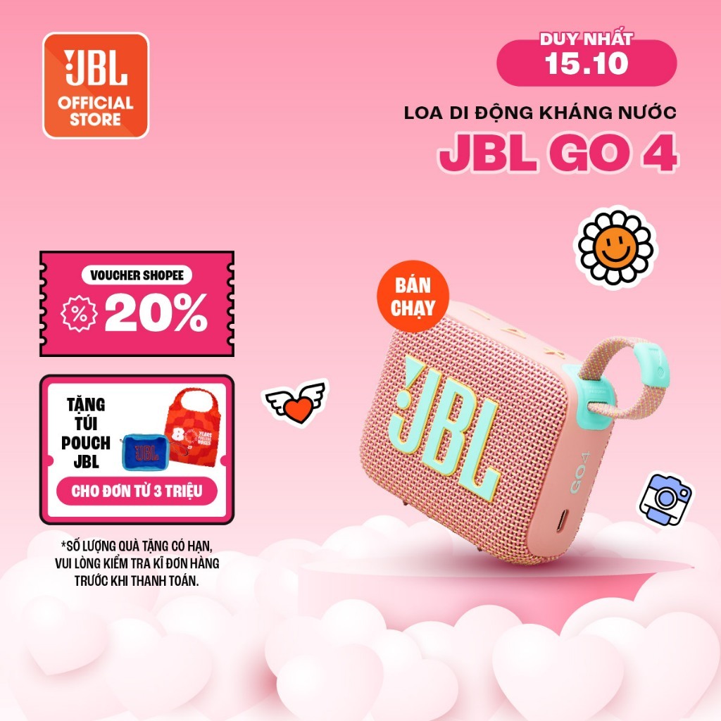 Loa Di Động Bluetooth JBL Go 4 Chơi Nhạc tới 7 Giờ Bluetooth 5.3 Chống Nước…