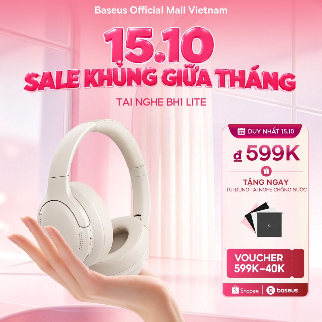 Tai Nghe Baseus Bass BH1 Lite Bluetooth 6.0 App Thông Minh Chống Ồn ENC Chơi…