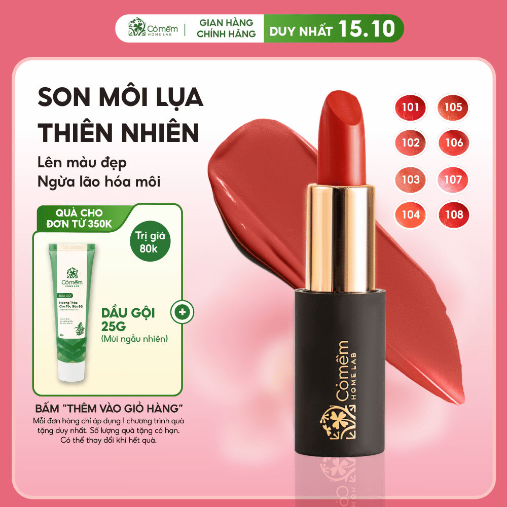 Son Môi Lụa Diễm Mềm Mịn Mướt Môi Cỏ Mềm 4g