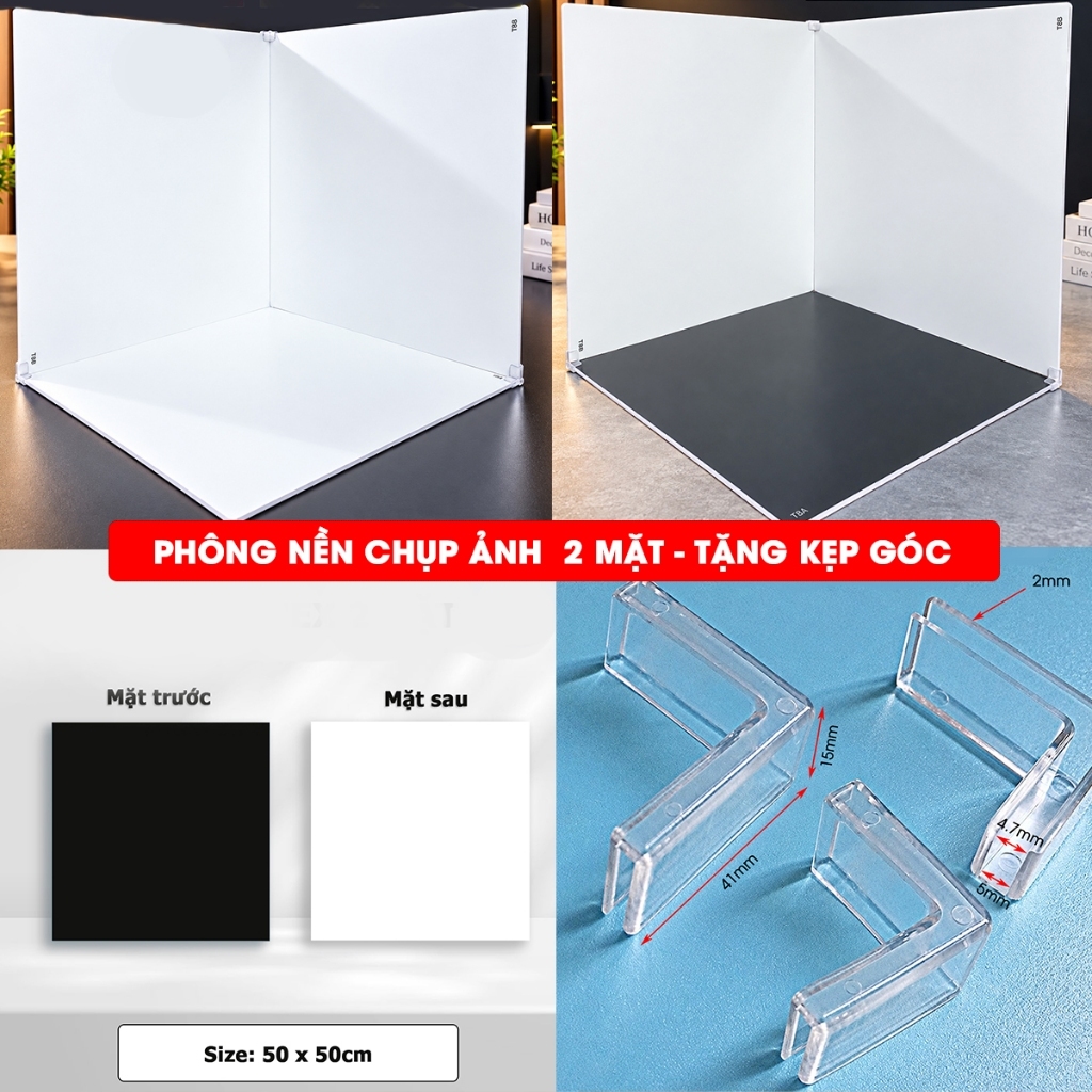 Phông nền chụp ảnh, Background chụp ảnh sản phẩm dày kích thước 50x50cm - Mica66