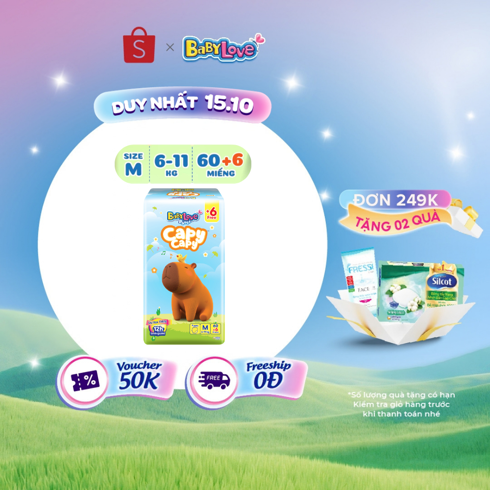 Tã quần Baby Love Capycapy - 12H Thấm hút size…