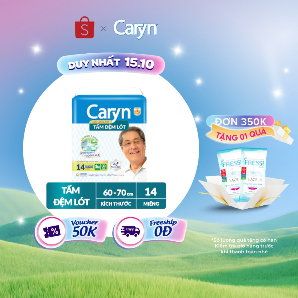 Tấm đệm lót Caryn siêu thấm giúp chống trào, kháng khuẩn, kiểm soát mùi hiệu…