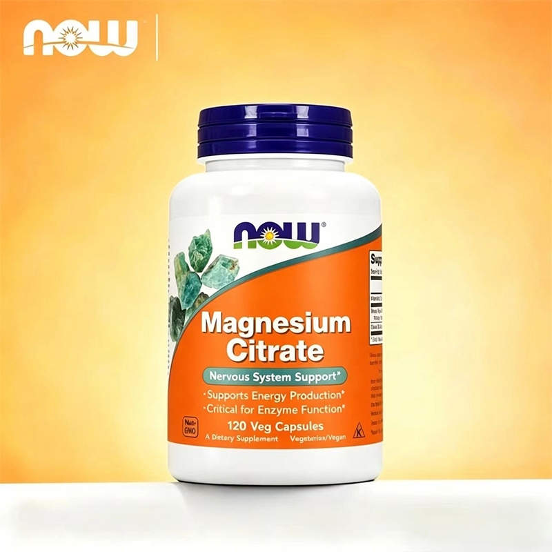 【Nhập khẩu từ Mỹ】Viên uống magie Magnesium Citrate Now 120 Viên