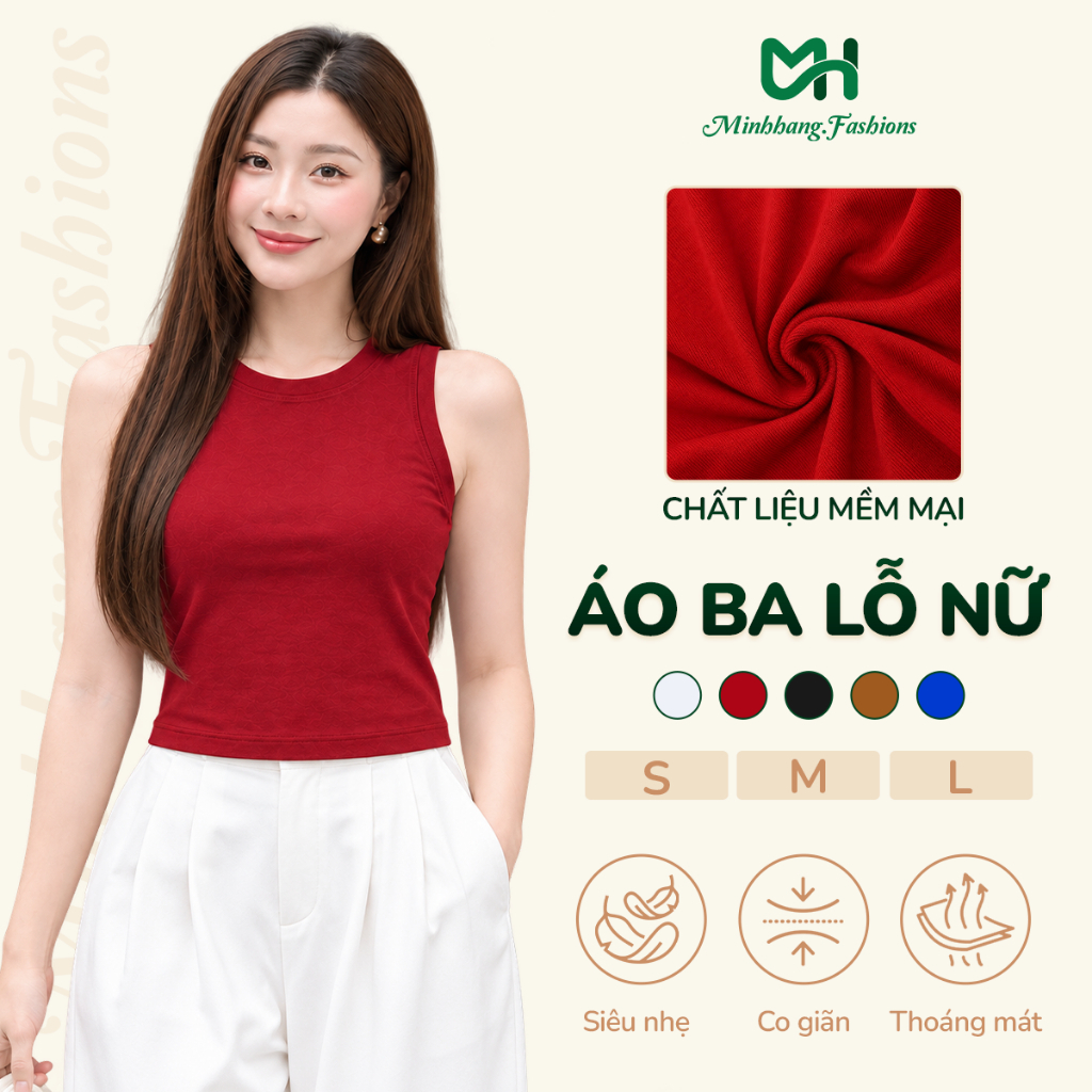 Áo Ba Lỗ Nữ Thun Co Giãn 4 Chiều Mềm Mại, Áo Thun Ba Lỗ Nữ Dáng Áo Ôm Body, Áo…