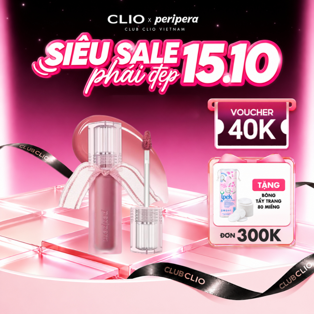 Son Tint Bóng Peripera Water Bare Tint, Ink Mood Glowy Lì Mịn Trên Môi Màu Sắc Đa Dạng Hàn Quốc
