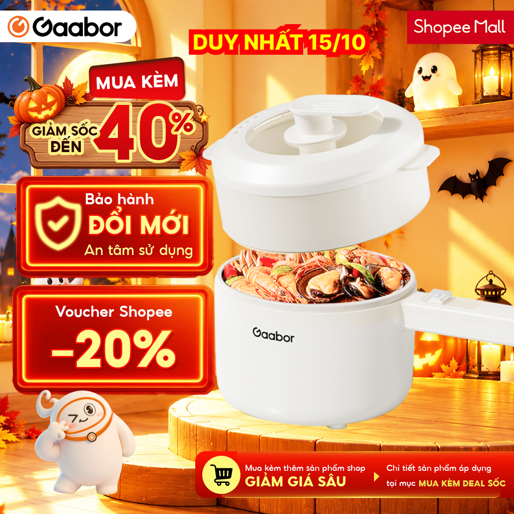 Nồi điện Gaabor EC-30M01A đa năng dung tích 2.5L công suất 600W vân đá chống…