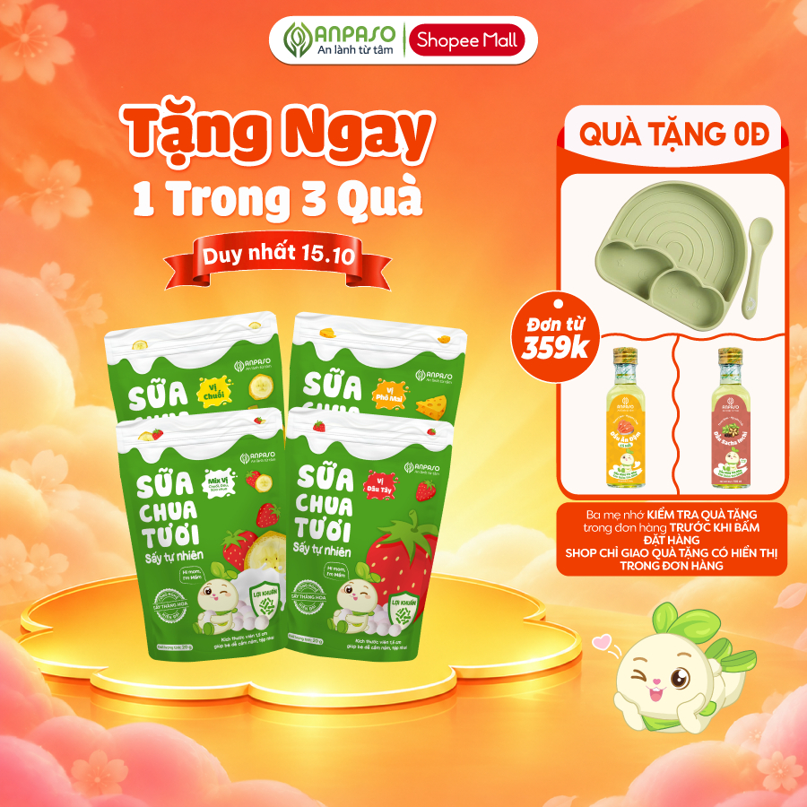 Sữa Chua Sấy Thăng Hoa Anpaso 20g - Sữa Chua Khô Chứa Lợi Khuẩn Tự Nhiên Cho…