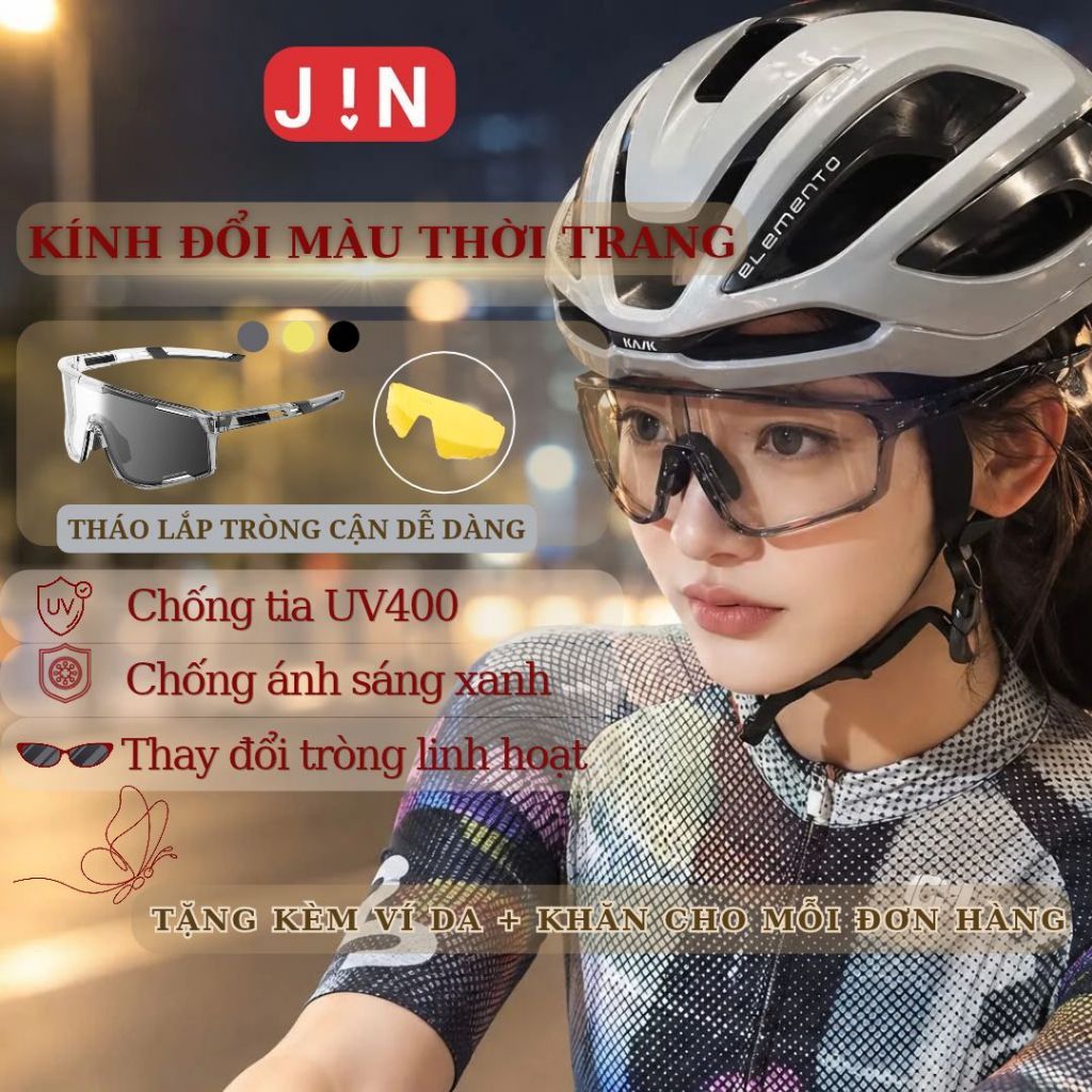 Mắt kính đổi màu phối kính đi đêm nam nữ bảo vệ mắt chống tia uv bụi đi đường mưa kính thể thao chạy bộ đi xe đạp xe máy