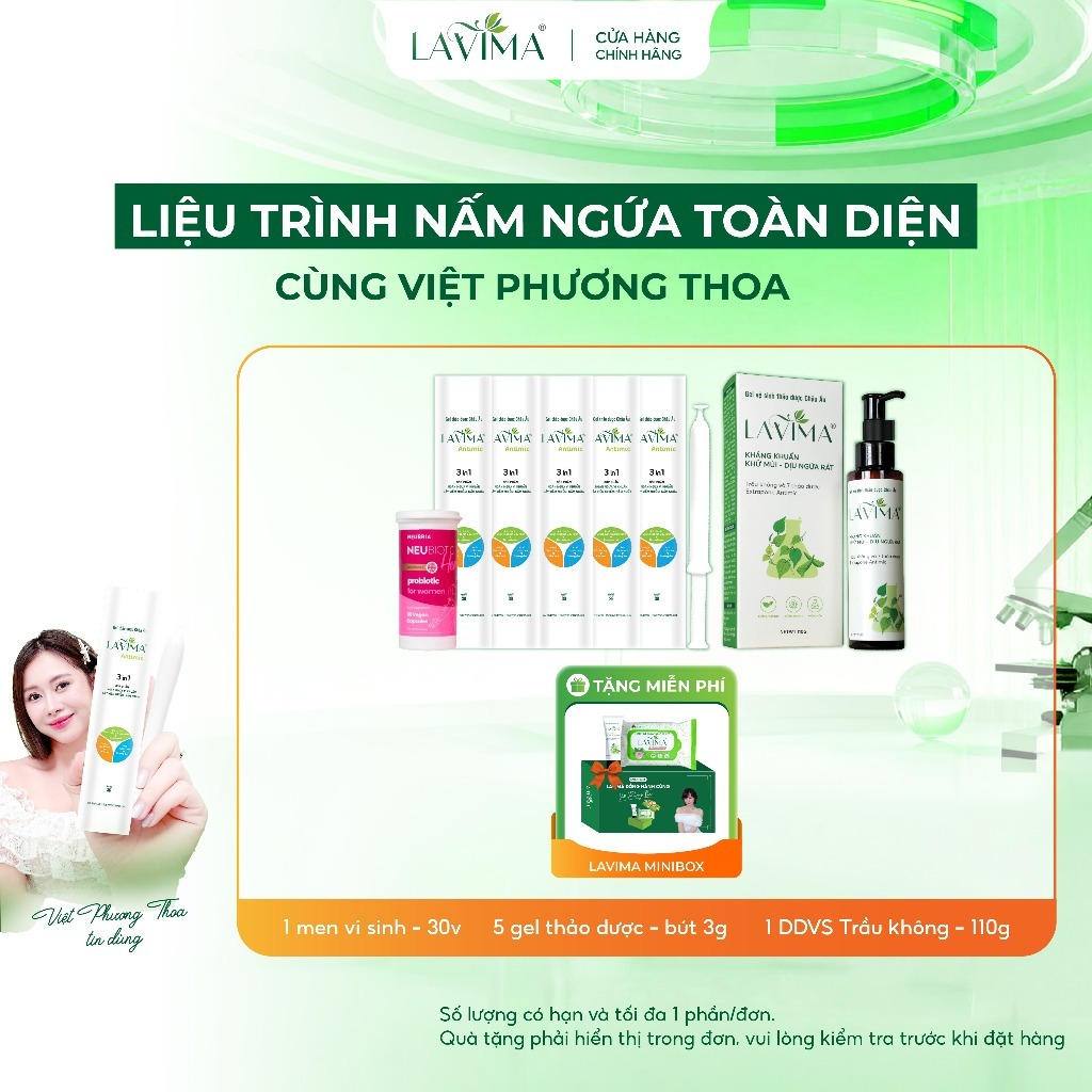 [LIỆU TRÌNH NẤM NGỨA TOÀN DIỆN VIỆT PHƯƠNG THOA] Men Vi Sinh Neubiotic & Gel Phụ Khoa & DDVS LAVIMA