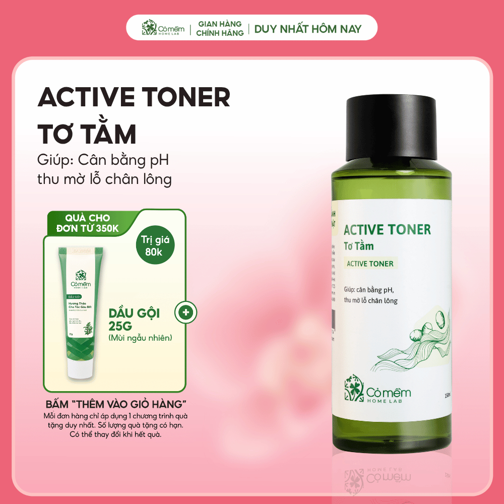 Active Toner Tơ Tằm Dưỡng Ẩm Cho Da Cỏ Mềm 150ml