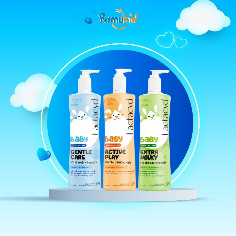 Sữa Tắm Gội Trẻ Em Lactacyd Baby 500ml - Sữa tắm gội dịu nhẹ cho bé giúp nuôi dưỡng da, tăng sức đề kháng cho da