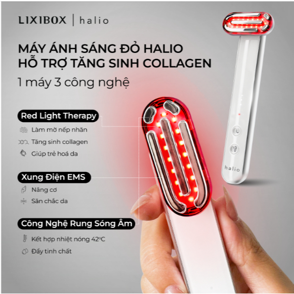 [Gift] Máy Ánh Sáng Đỏ Giúp Trẻ Hoá Da Halio Red Light Therapy Device 3 in 1