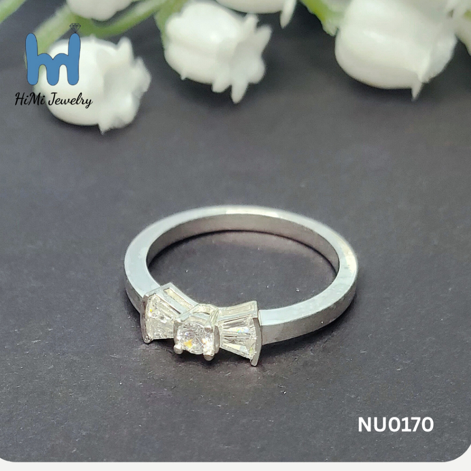 Nhẫn Bạc Nữ Đính Nơ Nhỏ Xinh S925 HiMi Jewelry Đủ Size HiMi.NU0170