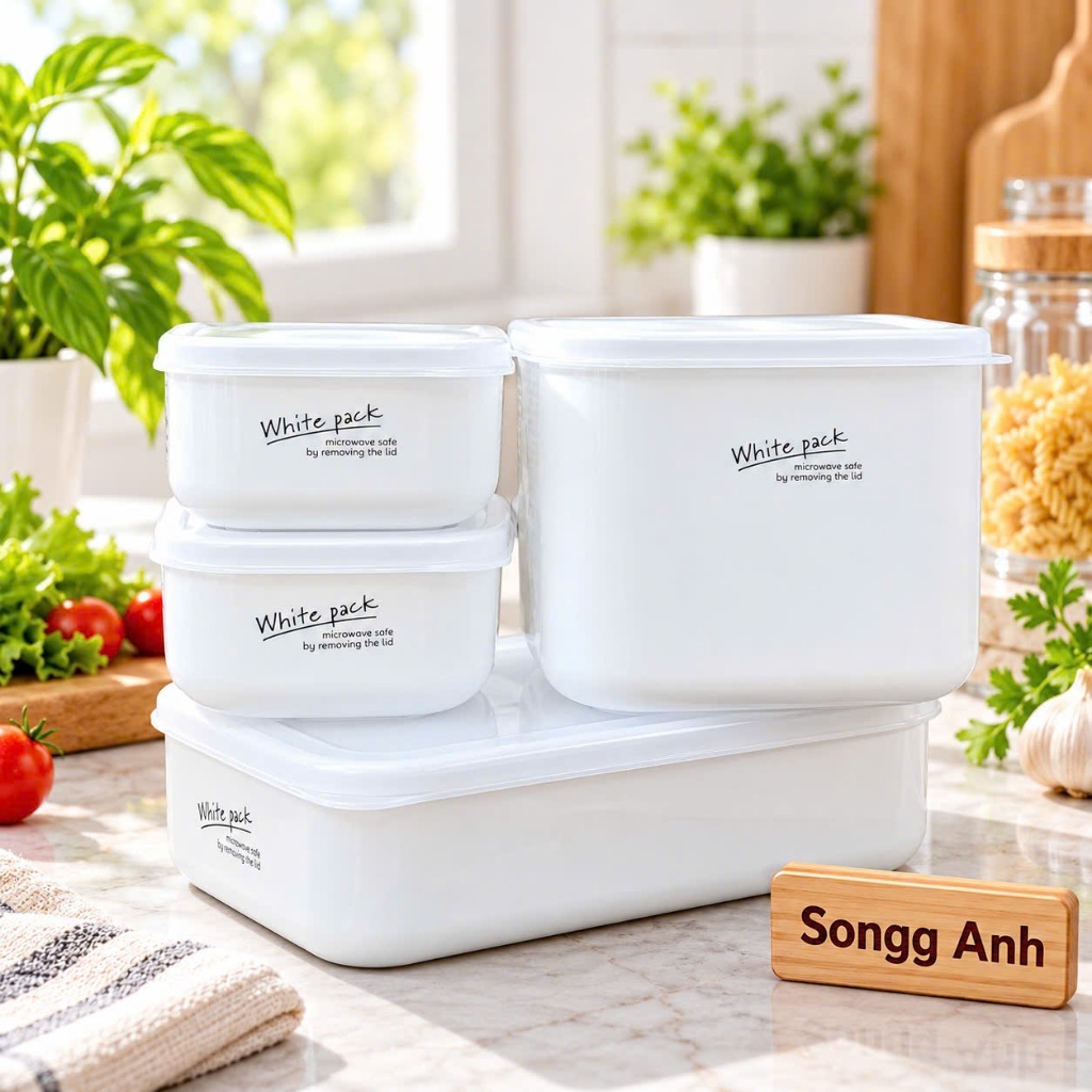 Hộp Đựng Thực Phẩm Nakaya White Pack Nhật Bản