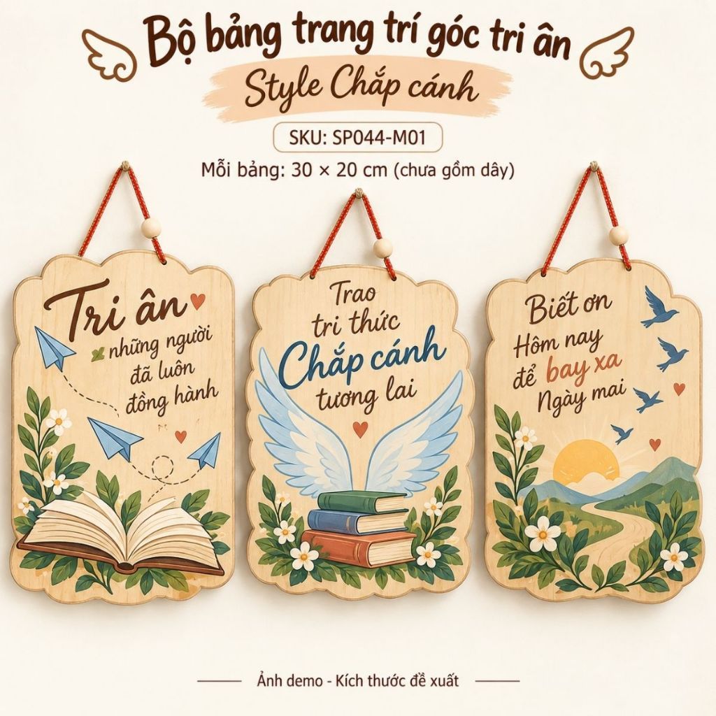 Bộ bảng góc tri ân thầy cô — ảnh listing minh họa