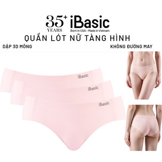 Combo 3 Quần lót nữ iBasic không đường may lưng cao dưới rốn dập 3D vòng 3, lazer cut uốn lượn PANW225