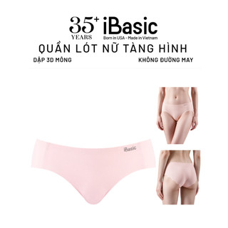 Quần lót nữ iBasic không đường may lưng cao dưới rốn dập 3D vòng 3, lazer cut uốn lượn PANW225