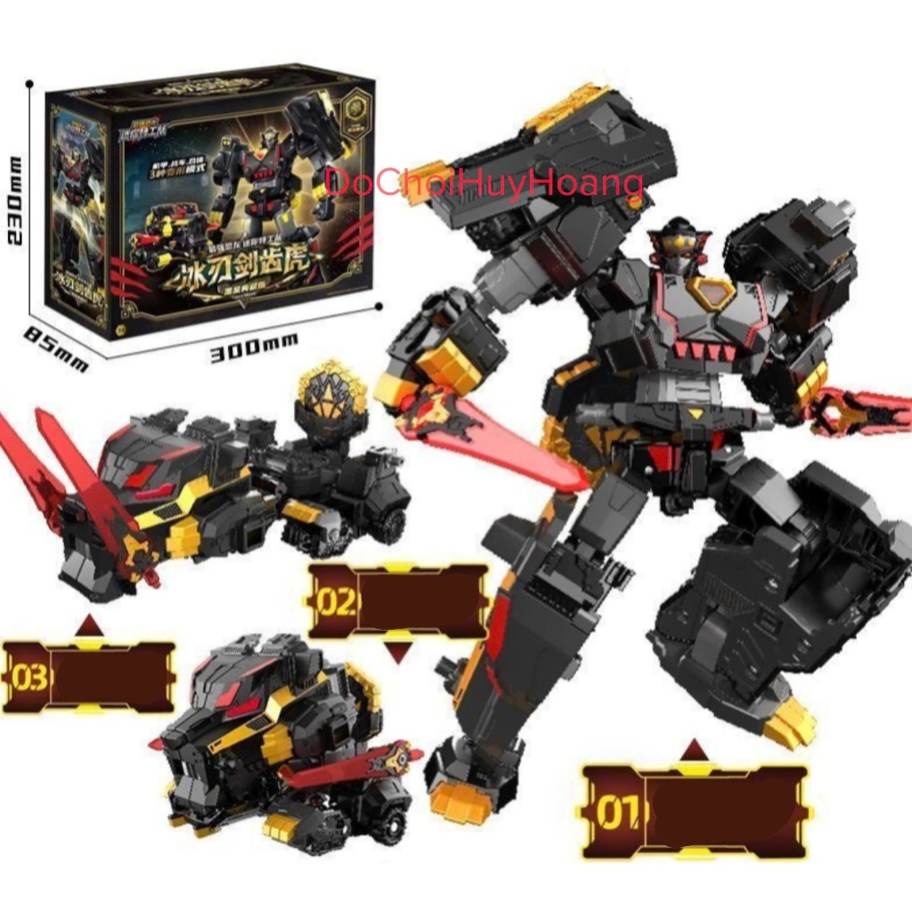 Lực lượng nhí 7 robot Frozen Tiger bản đen biệt đội siêu nhân nhí 7