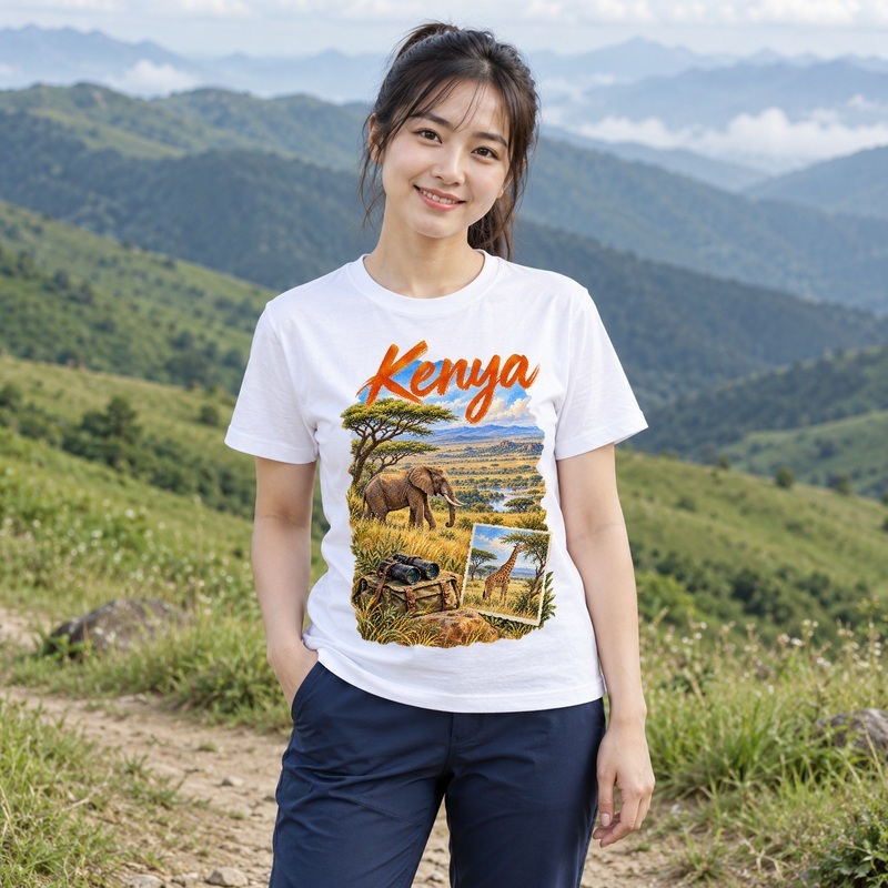 Áo thun du lịch Kenya M4945