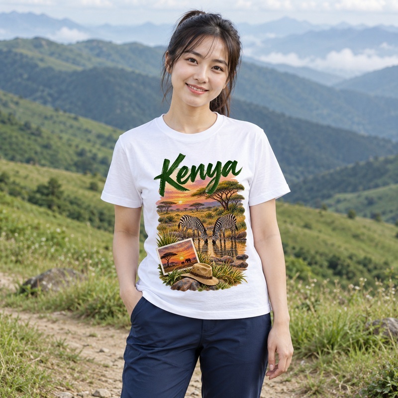 Áo thun du lịch Kenya M4946