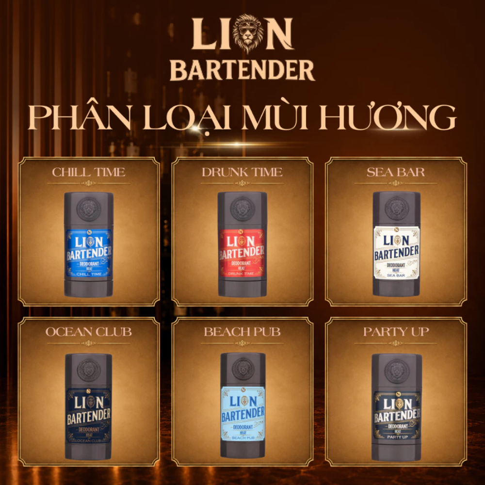 Ảnh 2 của Sáp khử mùi Nerman Lion Bartender cho nam mát lạnh, khô thoáng 40g