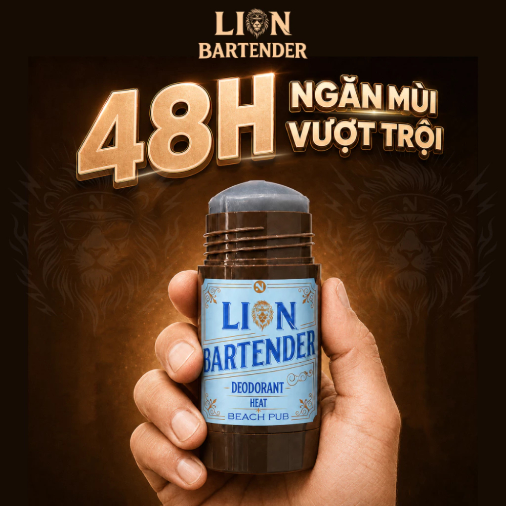 Ảnh 6 của Sáp khử mùi Nerman Lion Bartender cho nam mát lạnh, khô thoáng 40g