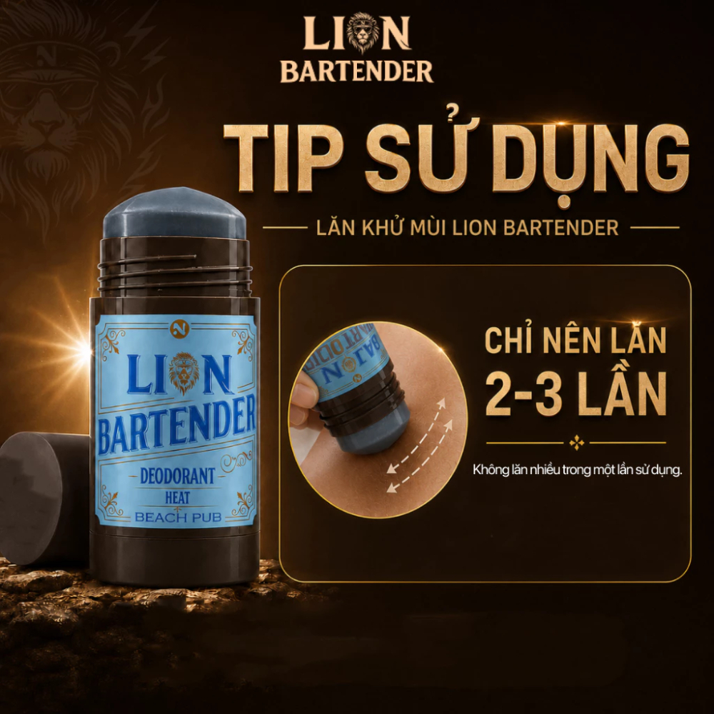 Ảnh 7 của Sáp khử mùi Nerman Lion Bartender cho nam mát lạnh, khô thoáng 40g