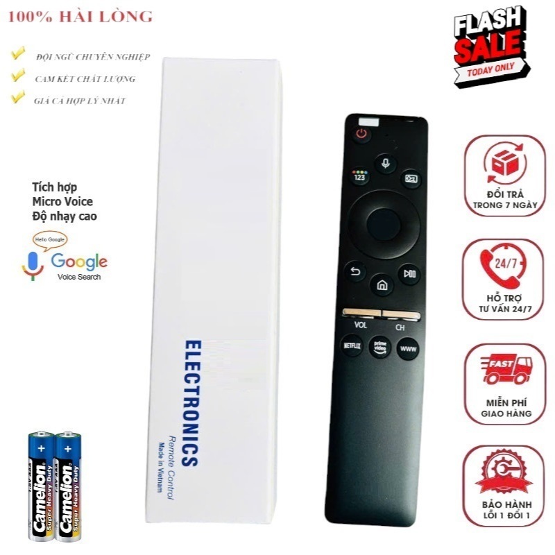 [XẢ KHO GIÁ SỐC] Remote Điều khiển thay thế CONG GIỌNG NÓI tương thích cho TV Samsung 2015-2024 VOICE