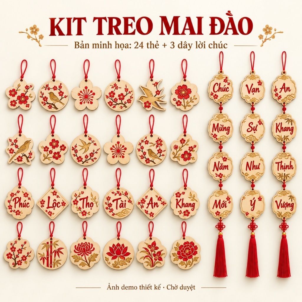 Kit treo mai đào — ảnh minh họa sản phẩm