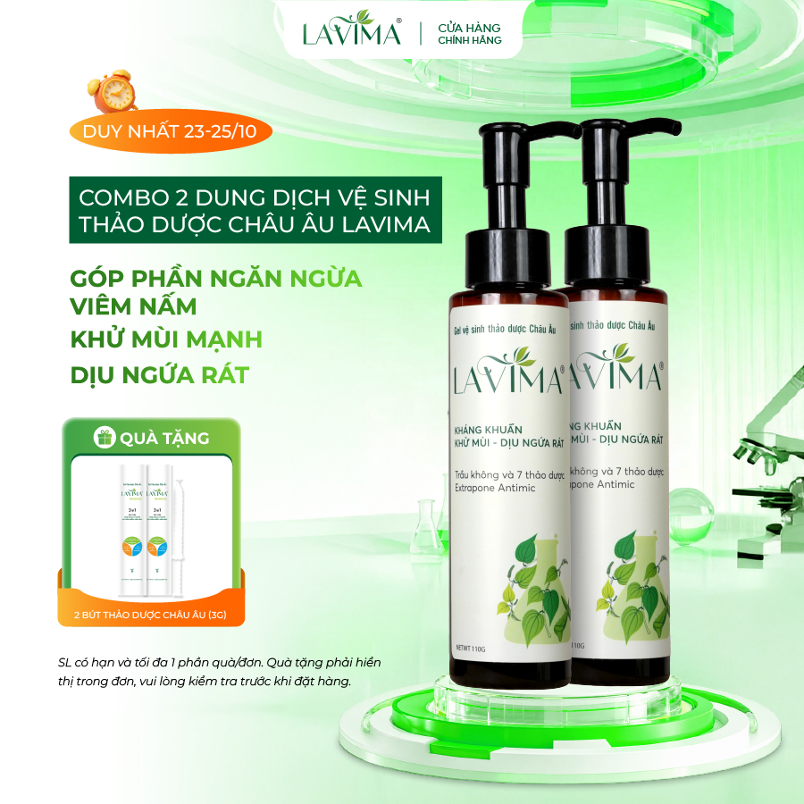Gel Vệ Sinh Thảo Dược Châu Âu Lavima (Dung Dịch Vệ Sinh Phụ Nữ), Giúp Ngăn Ngừa Viêm Nấm, Khử Mùi, D