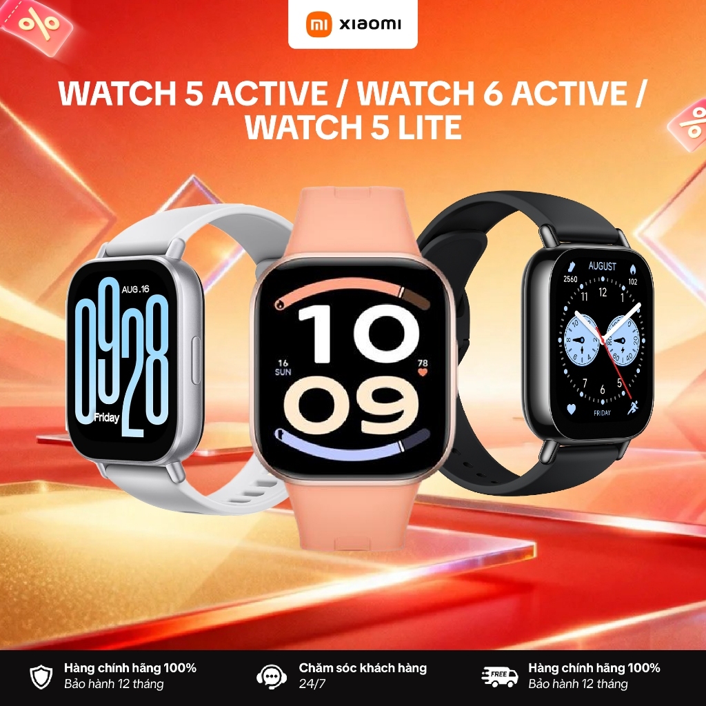 Đồng Hồ Thông Minh Xiaomi Redmi Watch 6 ACTIVE/ 5 ACTIVE / Watch 5 LITE | Nghe Gọi Bluetooth | Chống