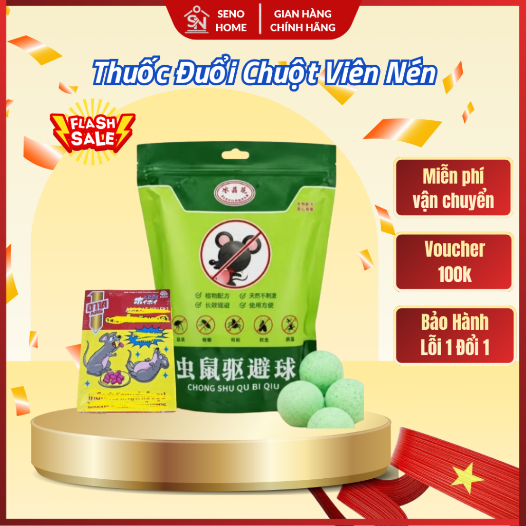 Viên Đuổi Chuột Công Thức Thảo Dược An Toàn - 3 gói - 3Pcs