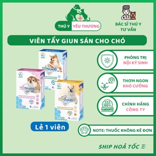 Viên xổ giun Iverguard Bossen dành cho chó - Tẩy giun sán chó chính hãng công ty (Lẻ 1 viên)