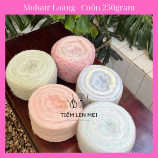 🌸 Len Mohair Loang - Cuộn 250gram - Sợi Móc Áo, Váy Đông - Màu siêu siêu xinh🌸