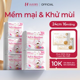 [Combo 5 gói] Băng Vệ Sinh UUcare Singapore Young Girl Kháng Khuẩn 24cm 16 Miếng