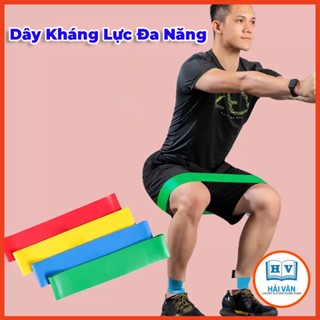  Dây Kháng Lực Tập Gym Đa Năng Mini Band Tập Mông Tập Chân Bóng Đá Tại Nhà Đơn Giản Hiệu Quả 