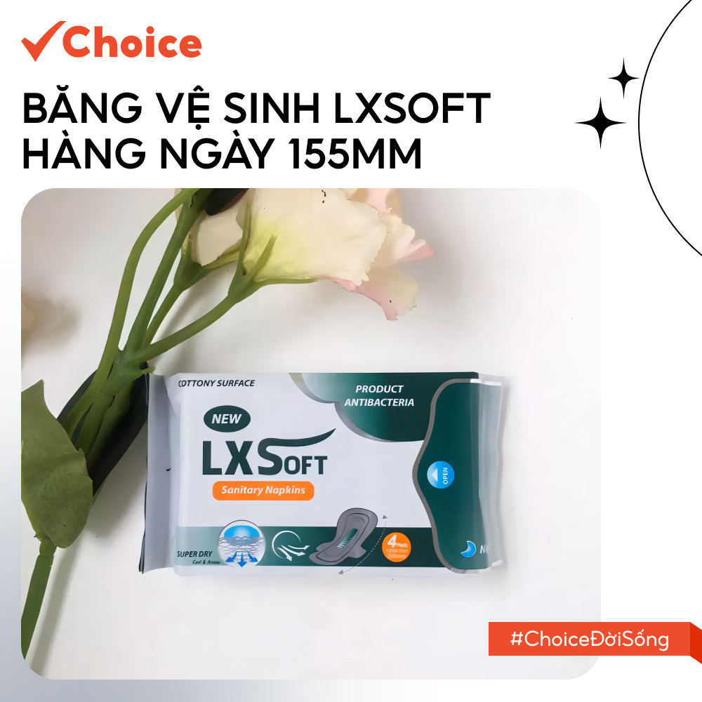 [Choice] Băng Vệ Sinh LXSoft FM1-1022-40 hàng ngày 155mm, BẠC HÀ THE MÁT, SIÊU MỎNG SIÊU THẤM.