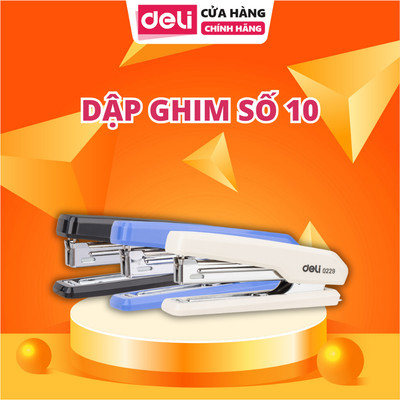 Dập Ghim Số 10 Deli - Chất Liệu Kim Loại Bọc Nhựa Chắc Chắn, Bền Đẹp, An Toàn, Dễ Sử Dụng