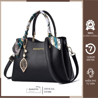 Túi xách nữ cho mẹ trung niên,túi xách tặng mẹ đeo đeo vai có khăn lụa đẹp sang trọng size 28cm TC41