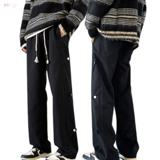 Quần dài kaki baggy nam ống rộng 6 nút sườn fom Dáng Trẻ trung 2 Màu Đen, Kem Size 40-70kg K1