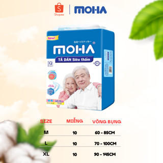 Tã Dán Dành Cho Người Già Moha bịch 10 miếng hàng Việt Nam Chất Lượng Cao