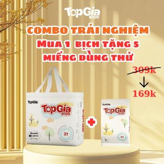   Mua 1 tặng 1  Tã bỉm TOPGIAKIDS pH<7 thông thoáng thấm hút an toàn cho bé đủ size 