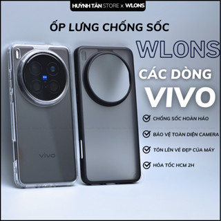  Ốp lưng vivo x300 pro mini x200 ultra x200s x100 100s iqoo 13 chống sốc wlons trong nhám viền camera 