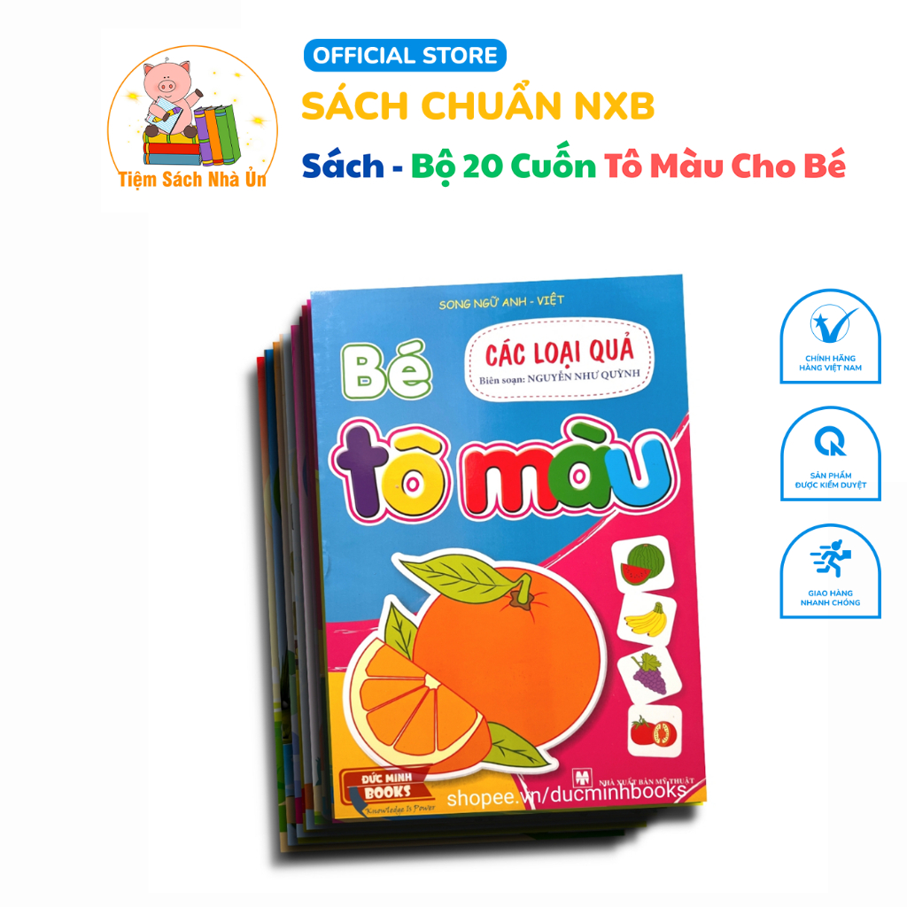 Sách - Bộ 20 Cuốn Tô Màu Cho Bé Nhiều Chủ Đề Thoả Sức Sáng Tạo