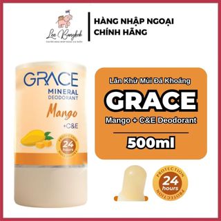   MỚI  Lăn Nách Khử Mùi Đá Khoáng GRACE Hương Xoài Mango + C&E Nội Địa Thái Không Để Lại Vết Ố Ngăn Mồ Hôi 70g LEEBANGKOK 